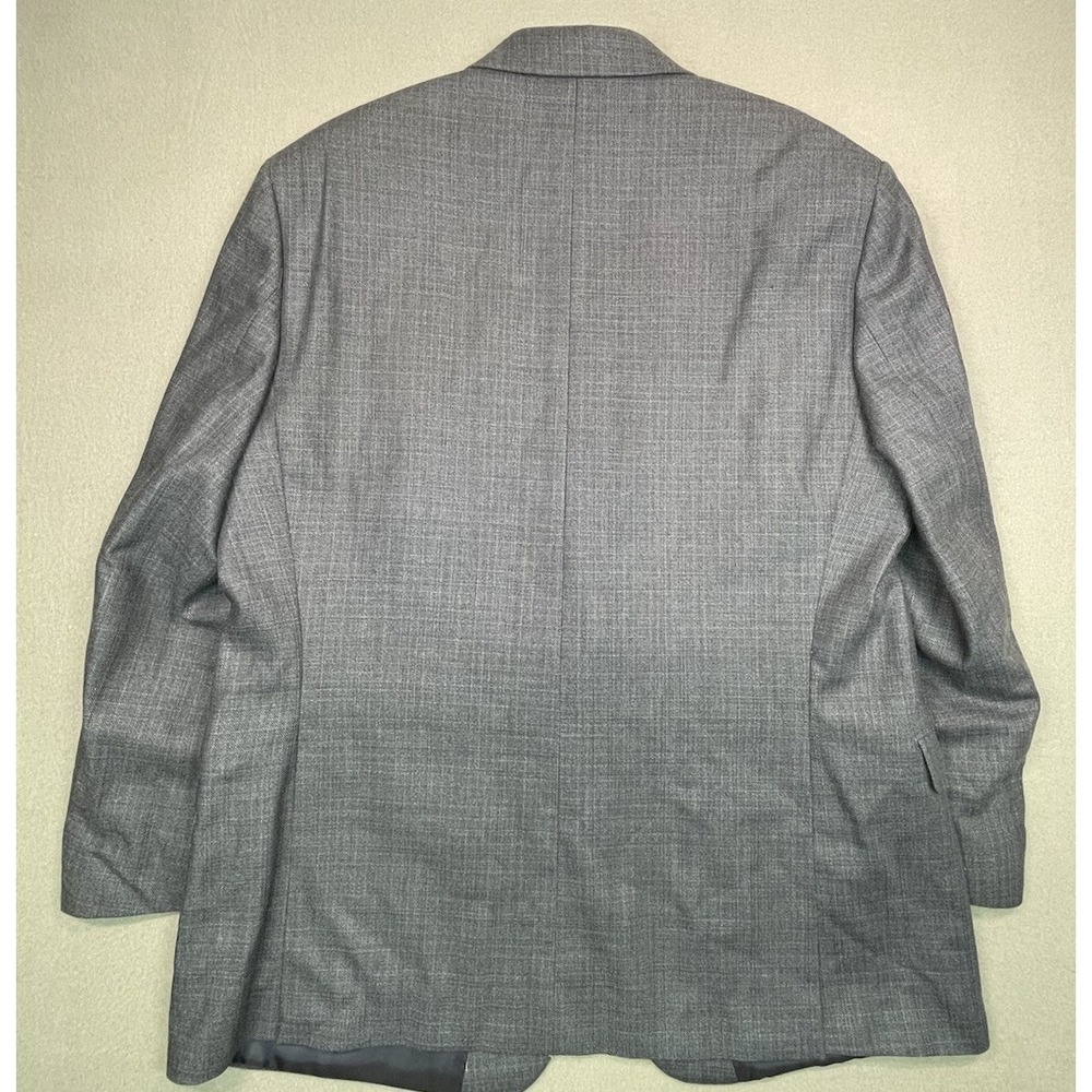 Ralph Lauren Silk Blazer Jacket 46R Wool Blue Plaid Single Breasted Vented EUC - Picture 11 of 14